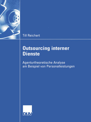 cover image of Outsourcing interner Dienste